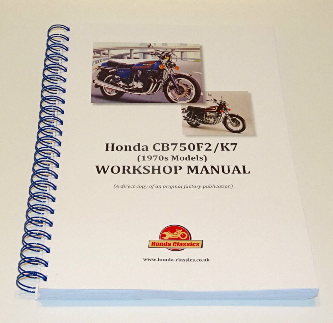 Honda CB750 F2 K7 K8 Factory Workshop Shop Manual Book