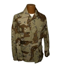 US MILITARY MEN'S SMALL DCU DESERT CAMO UNIFORM COAT SHIRT TOP COLD WEATHER USGI