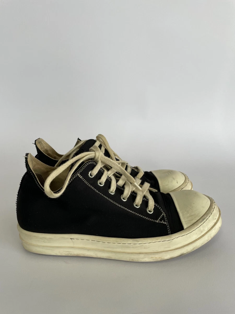 RICK OWENS DRKSHDW LOW TOP CANVAS SNEAKER BLACK SIZE 40.5 EUR eBay