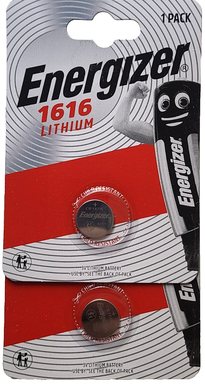 2 PACK ENERGIZER ECR1616 CR1616 Lithium Bat. (GREAT EXPIRE 06/34) FREE SHIP
