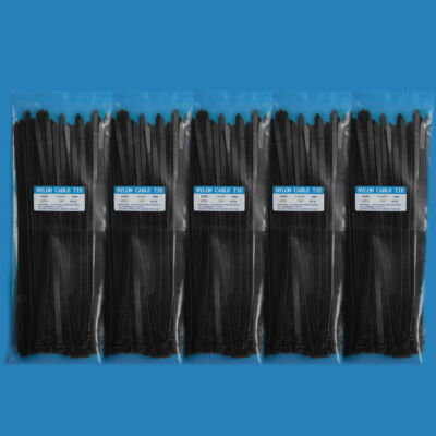1000 Pack Heavy Duty Zip Ties, 8 Inch, Military-Grade Nylon Cable Ties - Made In USA