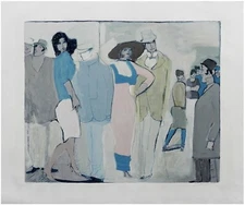David Schneuer: Group of Partygoers / German Expressionism Israeli Modernism