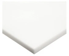 HDPE (High Density Polyethylene) Plastic Sheet 3/4" x 24" x 24" Natural Smooth