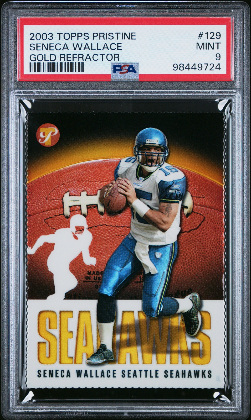 Seneca Wallace Topps Pristine #129 Gold Refractor