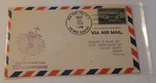 New York AMF to Buenos Aires Argentina first flight airmail December 21 1959