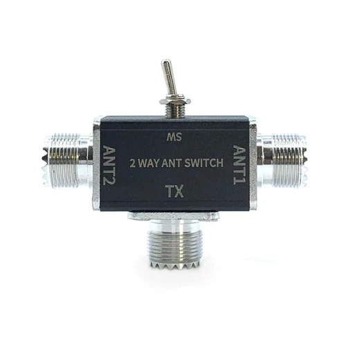 Adaptador convertidor adaptador interruptor antena coaxial manual 2 vías 0-50 MHz para antena de radio - Imagen 2 de 7