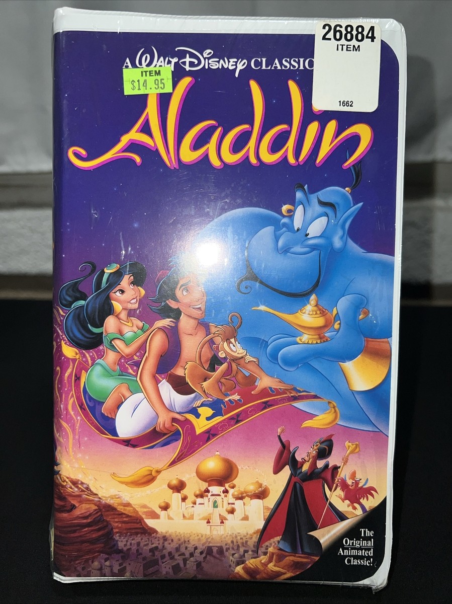 Aladdin (VHS, 1993) Walt Disney Black Diamond Edition Factory