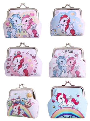 Cute Unicorn coin purse wallet Girls Women 6 designs - Picture 1 of 10