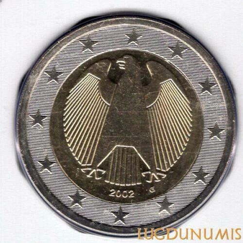 Pièces euro d'Allemagne pour 2 Euro année 2002