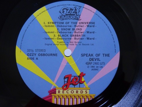 Ozzy Osbourne Speak Of The Devil Jet Records 40AP 2481~3 Japan VINYL LP OBI - Imagen 3 de 3