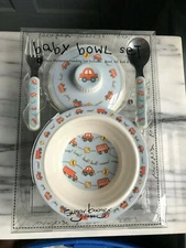 NIB Sugar Booger by ORE Baby Bowl Set (Bowl, lid, fork & spoon)