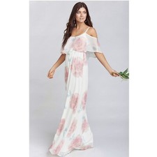 NWT Show Me Your MuMu Caitlin Ruffle Maxi Dress in Wedding Bells Floral Size XXS