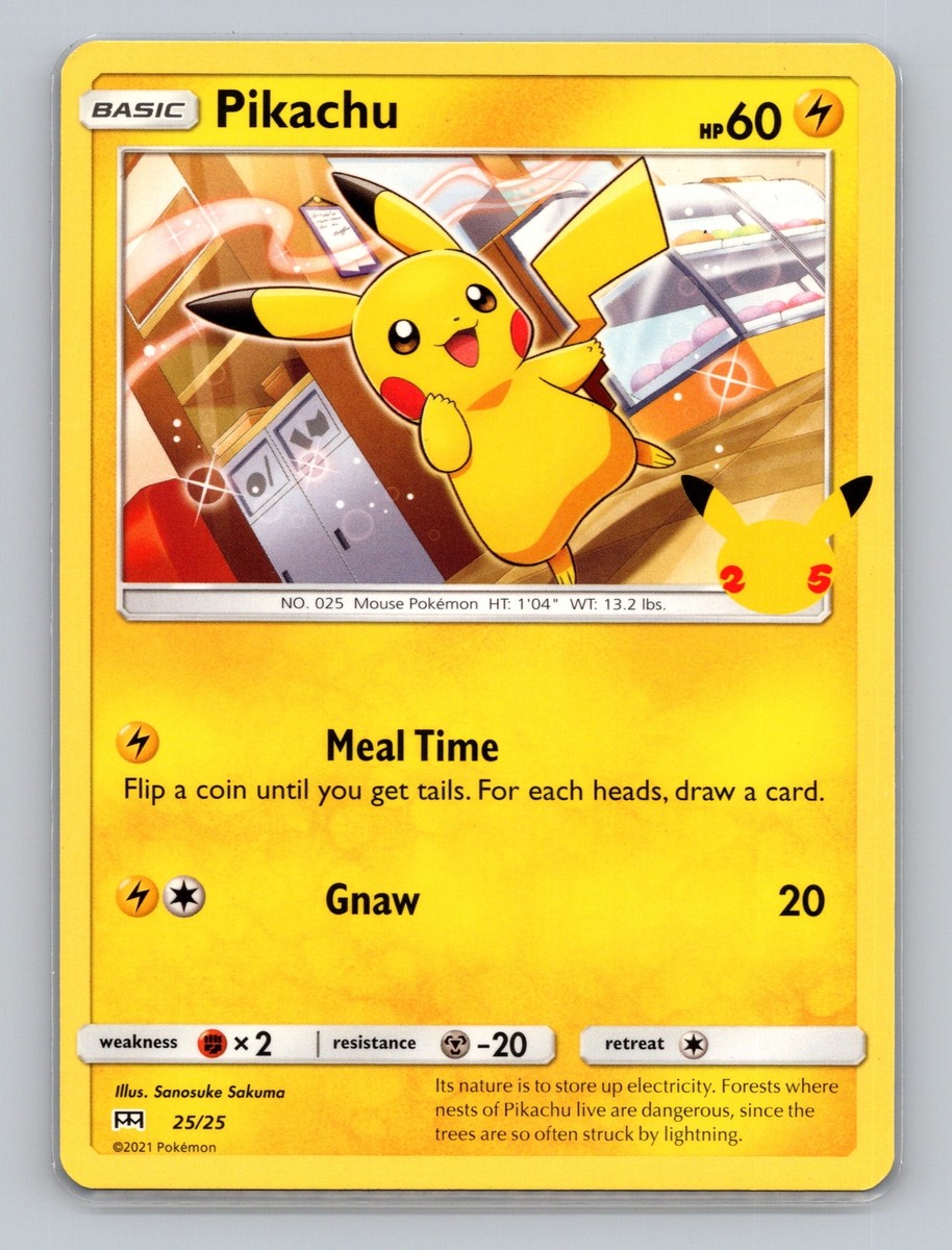 Pikachu #025/025 Promo Pokemon TCG McDonald's 25th