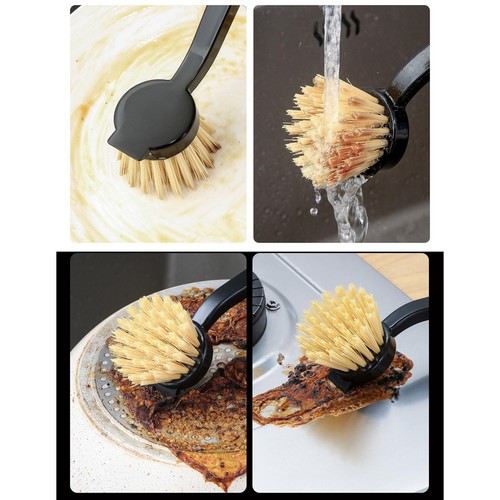 Dish Brush Long Handle Kitchen Scrubber Cleaning Brush Hand Cleaning Pot Brush - Picture 11 of 12