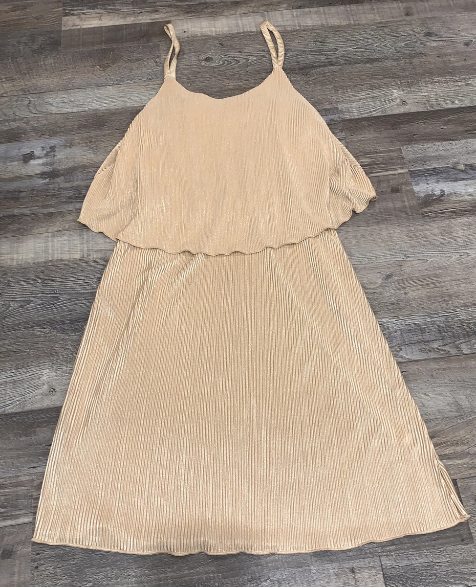 Tan spaghetti shop strap dress