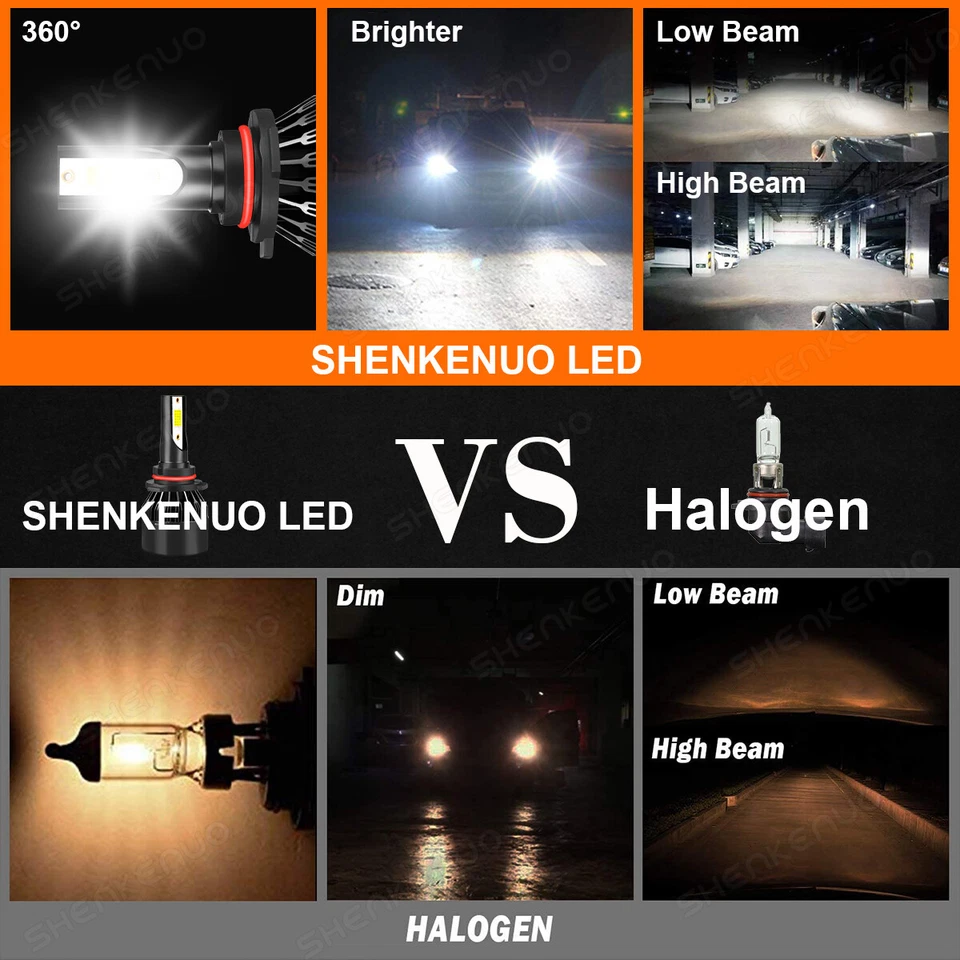 Для Acura RDX 2007-2018 Combo HID LED Фара Высокий низкий + светодиодные противотуманные лампы 6x - Изображение 4 из 4