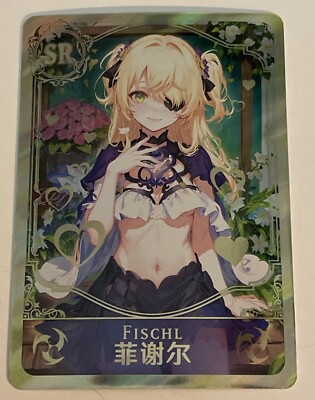 FISCHL GENSHIN IMPACT SR Holographic Custom Art Goddess Story Anime Card |  eBay
