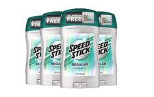 Speed Stick CG00483 Men's Deodorant, Regular - 3oz 4 Pack 