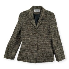 Donna Sui Jacket Womens Size 6 Tweed 2 Button Classic Career Suit
