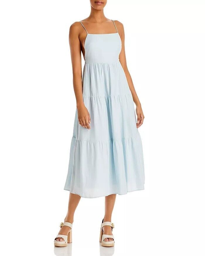aqua drop waist midi dress Cinder Bruna Drop Waist Midi Dress