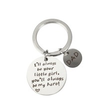 Hero Dad Keychain Keyring From Daughter For Daddy Papa Fathers Day Birthday Gift