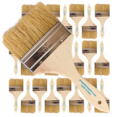 VERMEER 24Pk - 4" Chip Brushes for Paints, Stains, Varnishes, Glues & Gesso