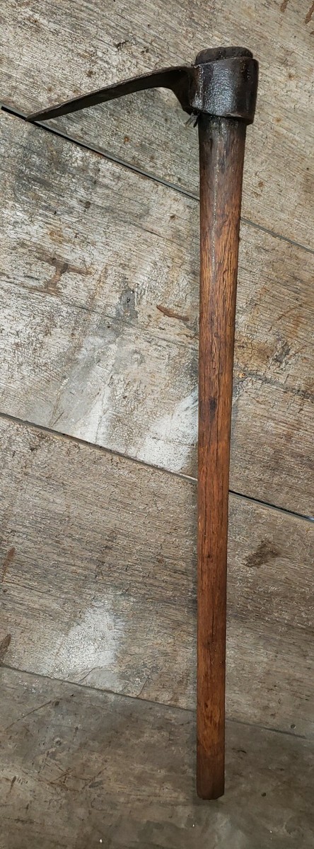 VINTAGE CAST STEEL ADZE HOE AXE HATCHET HAMMER AND HANDLE! | eBay