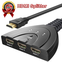 Hdmi Switch Splitter 3 In 1 Out With High Speed Pigtail Cable Supports 1080p&3d, Hdmi Switch Splitter 3 In 1 Out With High Speed Pigtail Cable Supports 1080p&3d,