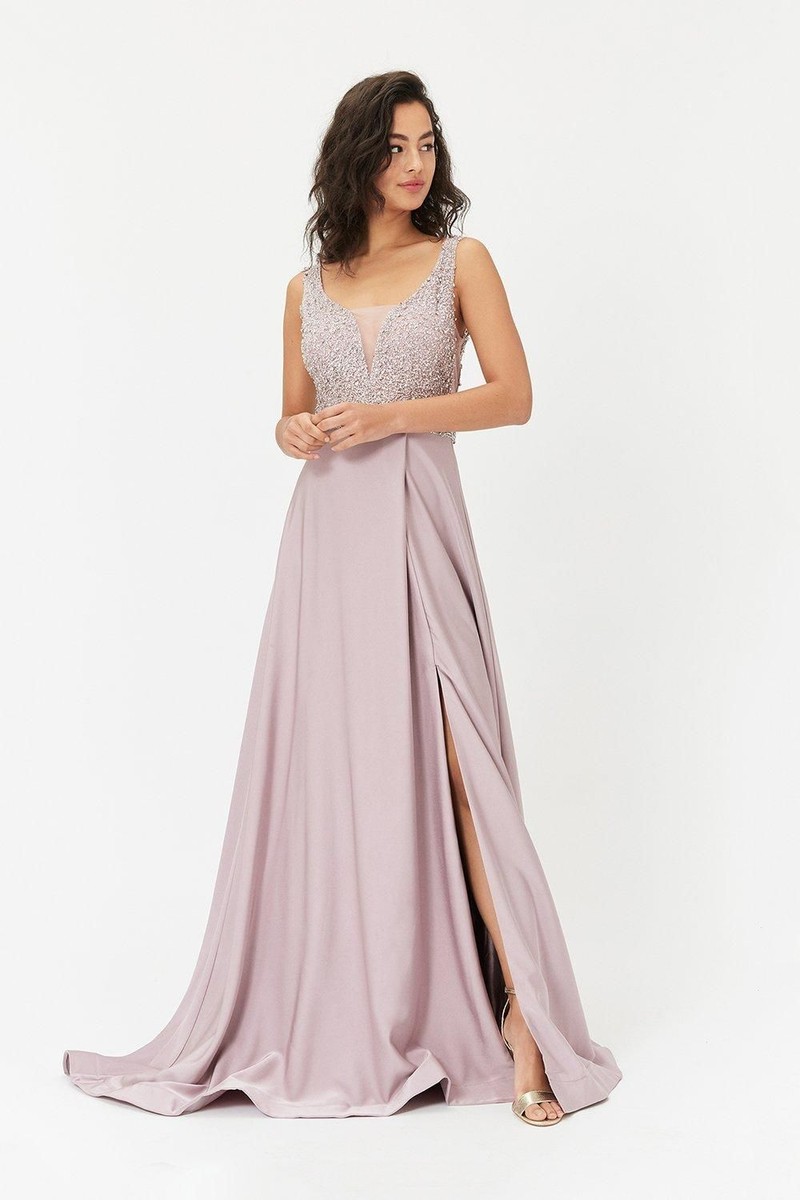 coast beaded satin maxi dress IN BLUSH SIZE L *RRP £289 Color:KAF1009-WhiteBlue Featuring shimmering beaded straps TaxHoliday Black Holiday Dresses for