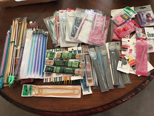 Lot of Knitting and Crocheting Needles and Supplies Bamboo  Acrylic Material