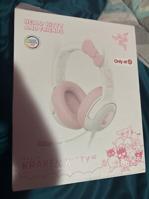 Razer Kraken Kitty V2 USB Gaming Headset with Kitty Ears and Chroma RGB Lighting