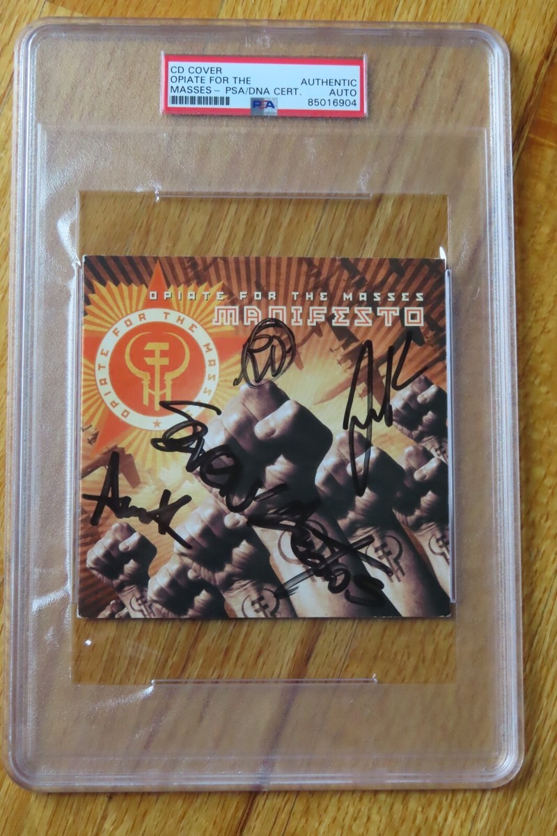 OPIATE FOR THE MASSES signed MANIFESTO 2008 CD Booklet PSA