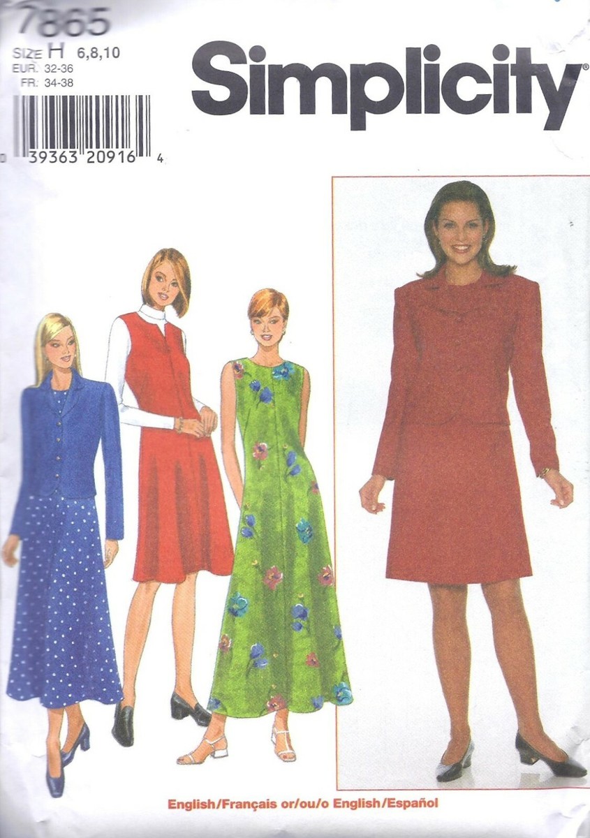 Women's Long Flowing Dress & Jacket Sewing Pattern UNCUT 6 8 10 Modest