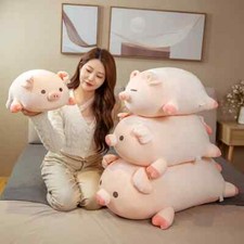 1pc 40/50cm Pig Stuffed Doll Lying Plush Toy Soft for Kids Comforting Birthday