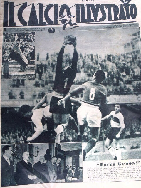 Calcio Illustrato N°7 - 1953 - Inter-Torino 1-3 - Hebdo Sportif Italien Vintage