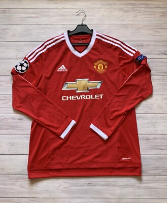  Manchester United 長袖シャツ Manchester United 2015 2016 Home football shirt jersey Adidas L