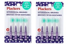 Plackers Mint Blast 4 Count Interdental Brushes - 2-Pack