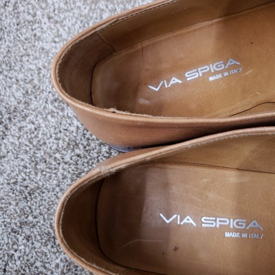 Via Spiga Loafers Men Size 10.5 Beige Leather Slip-on  display picture 3