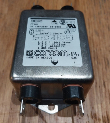 TE Connectivity / Corcom 5ER1 1-Phasen EMV/RFI Filter 250VAC 5A