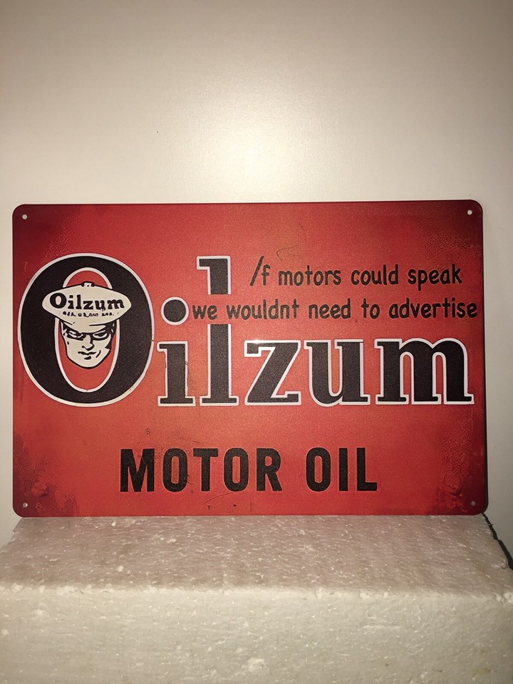 Metal Sign Oilzum Motor Oil 8”x 12" Garage Shop Man cave Wall Decor eBay