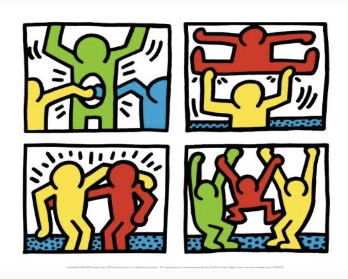 アート・デザイン・音楽 keith haring taschen pop art kaws ny ▷ Kaws Love Haring by Shake, 2022 | Stencil Paintings | Artsper