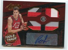 Jakob Poeltl 2016-17 Panini Absolute Tools of The Trade RC Quad Patch Auto #/10