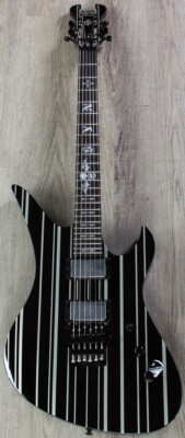 Schecter Synyster Gates Custom Electric Guitar Duncan SH-8 Pickups Black Silver