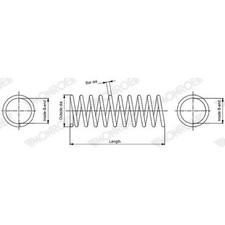 1x Coil Spring (Single) For Audi Q2 SUV Front Monroe 5Q0411105LN 5Q0411105LP