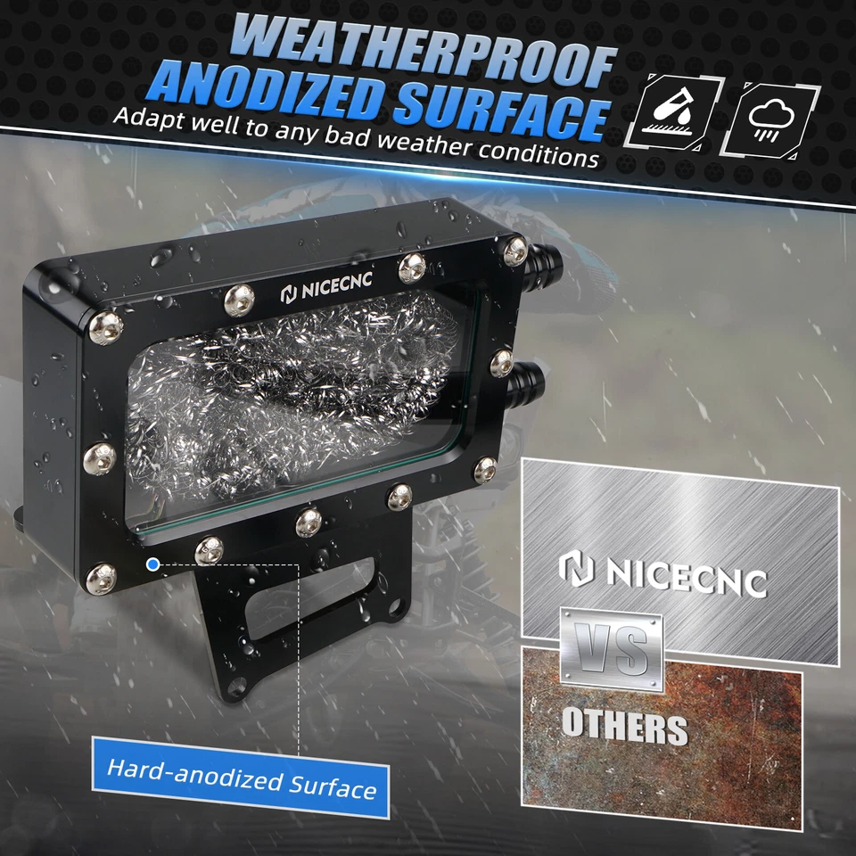 Ventilación de caja de respirador de aceite con manguera de goma 2006-2023 para Yamaha Raptor 700 700R Foto 4 de 4