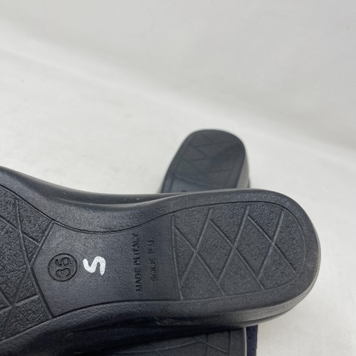 Flexus by Spring Step Kea Sandals Womens EU 36 US 5.5-6 Navy Slide Leather Italy - Picture 8 of 12