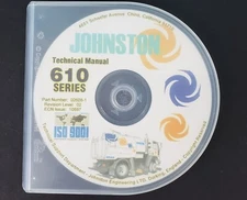 JOHNSTON 610 Series Street Sweeper Technical Manual Maintenance Parts CD