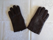 VTG The Men's Store at Bloomingdale's Brown Leather w/Wool Lining Gloves size M