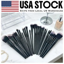 25Pcs Makeup Brush Set Professional Cosmetic Beauty Tools for Face Eyes Black
