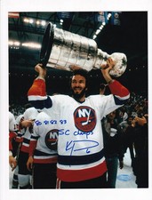 Ken Morrow 80-83 SC Autograph 8x10 Photo Islanders Stanley Cup Steiner Authentic